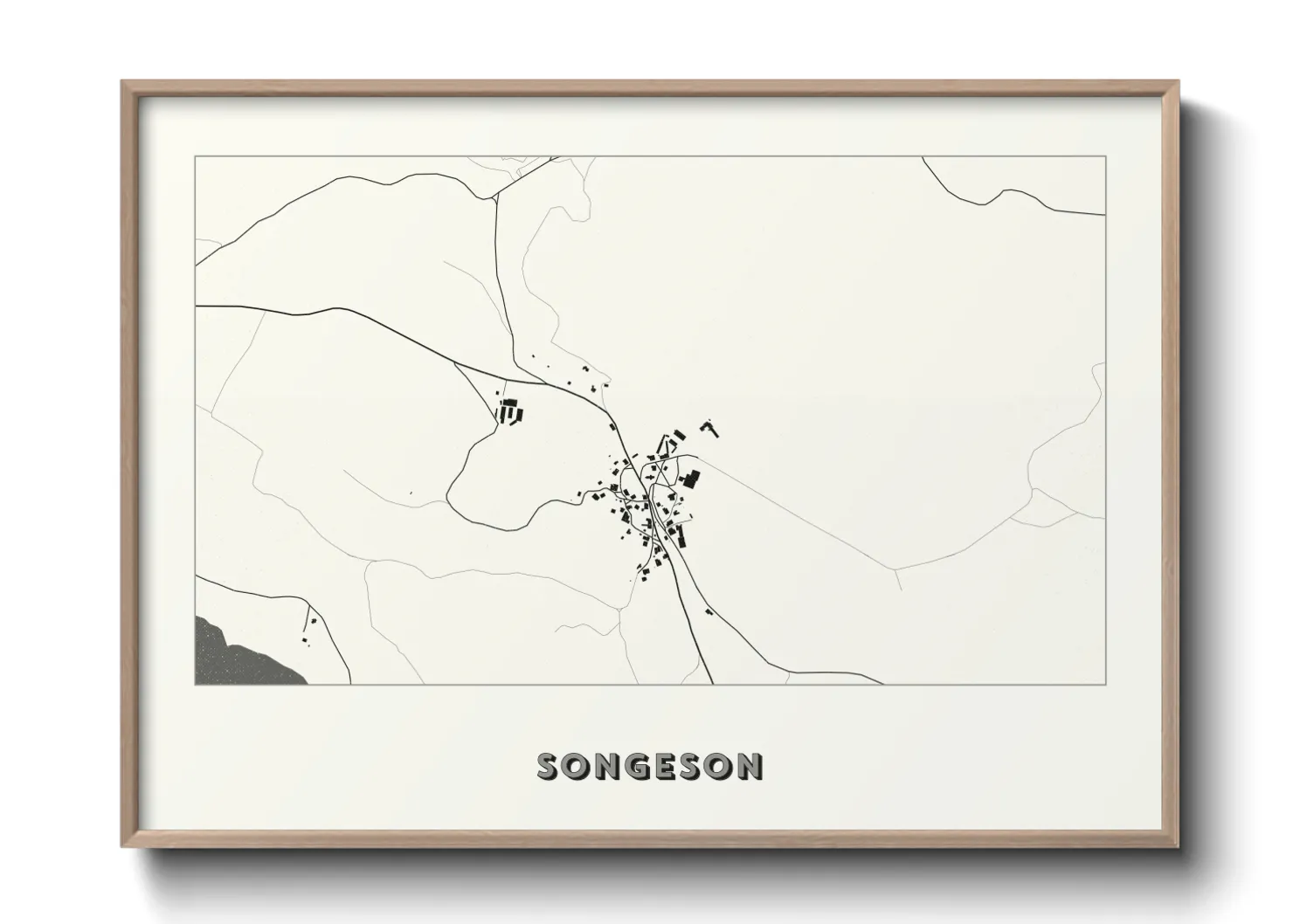 Une affiche de carte sur Songeson