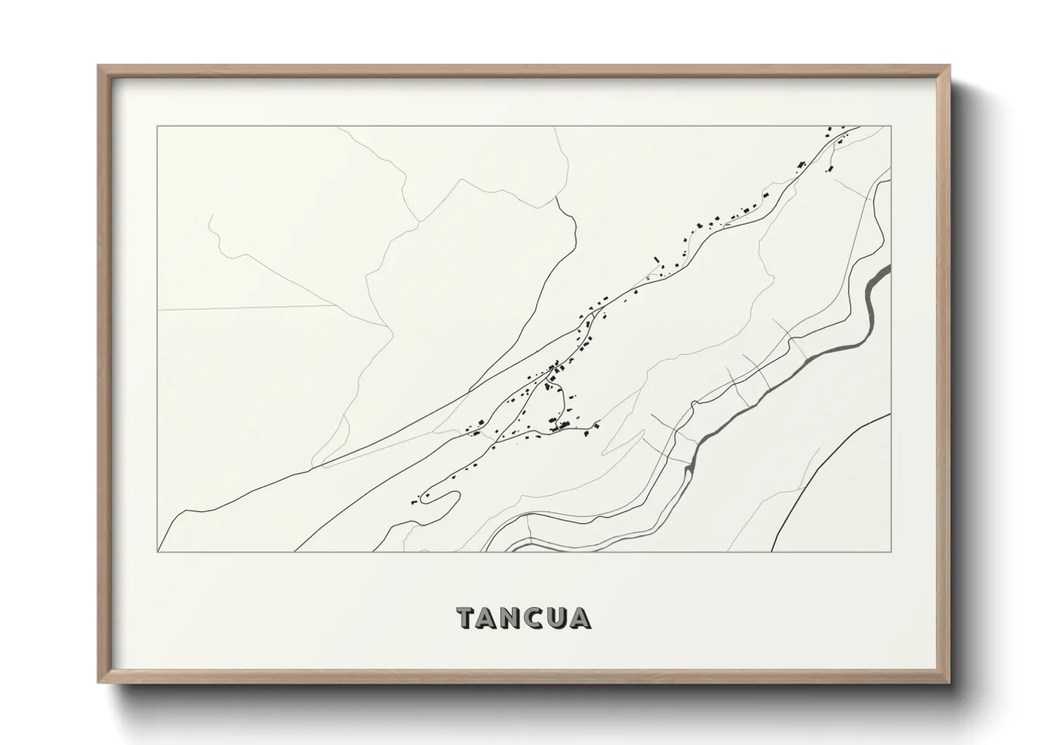 Une affiche de carte sur Tancua