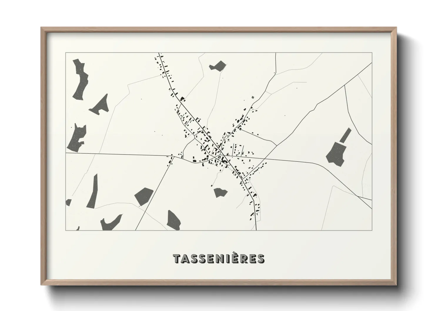 Une affiche de carte sur Tassenières