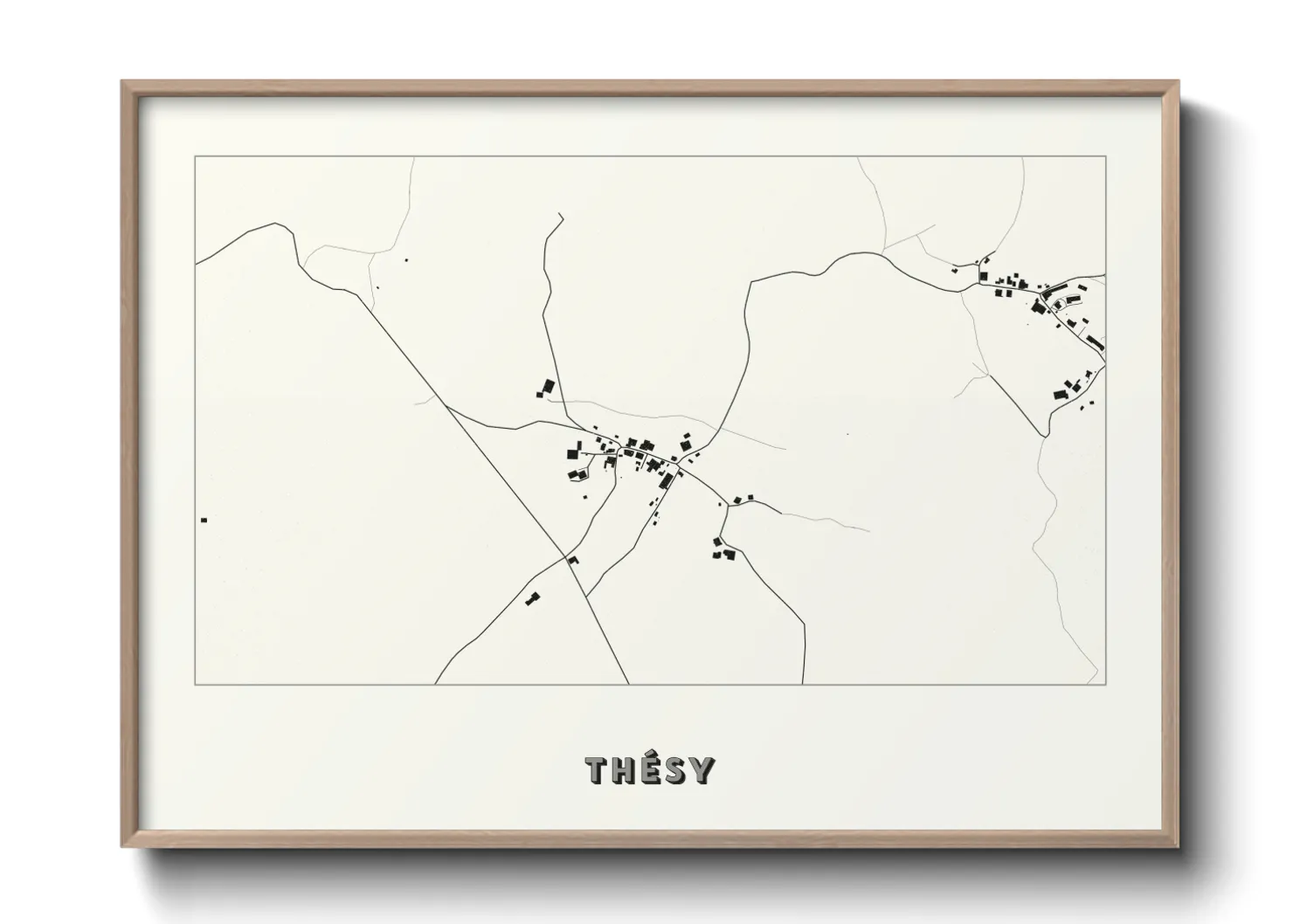 Une affiche de carte sur Thésy