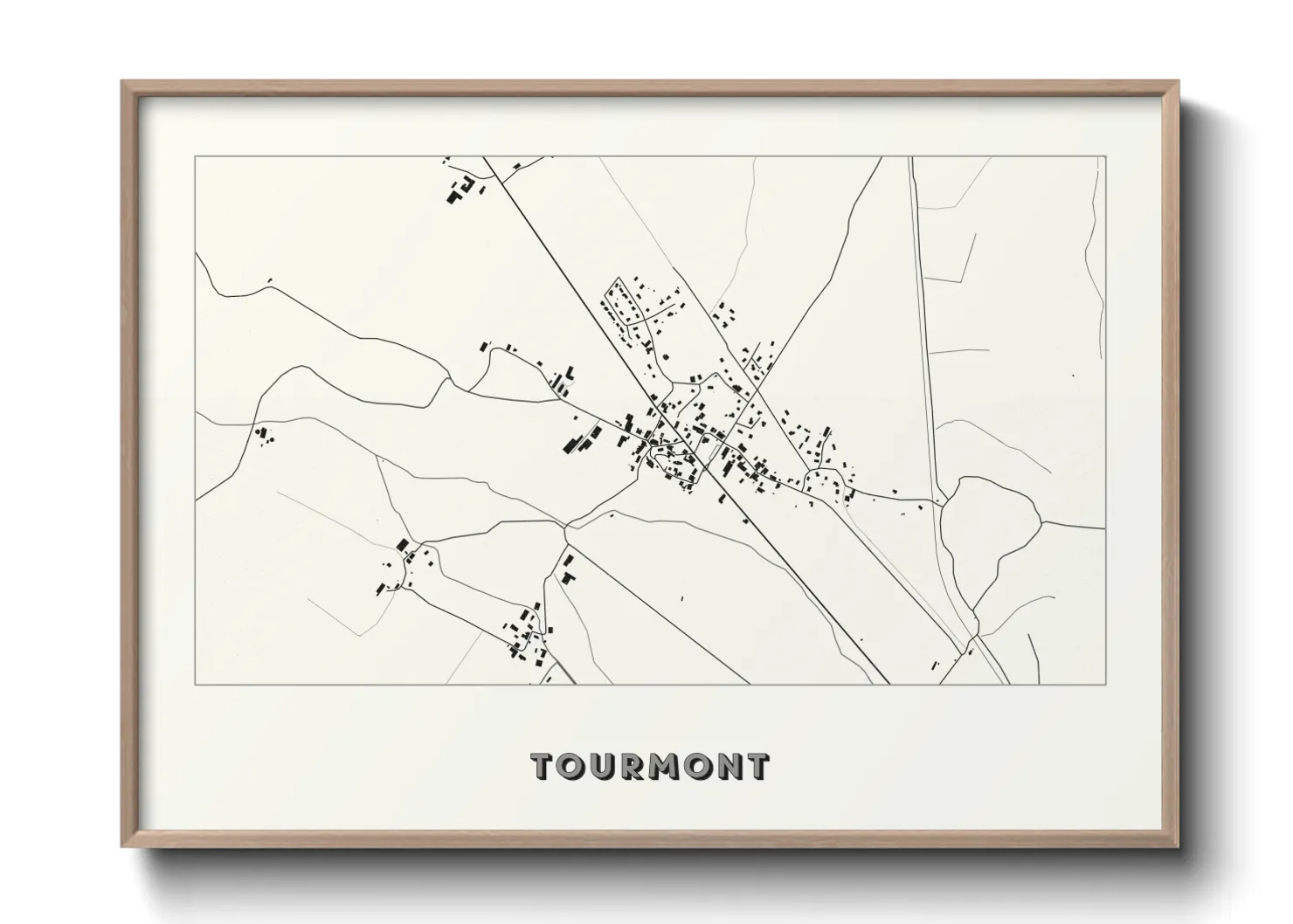 Une affiche de carte sur Tourmont