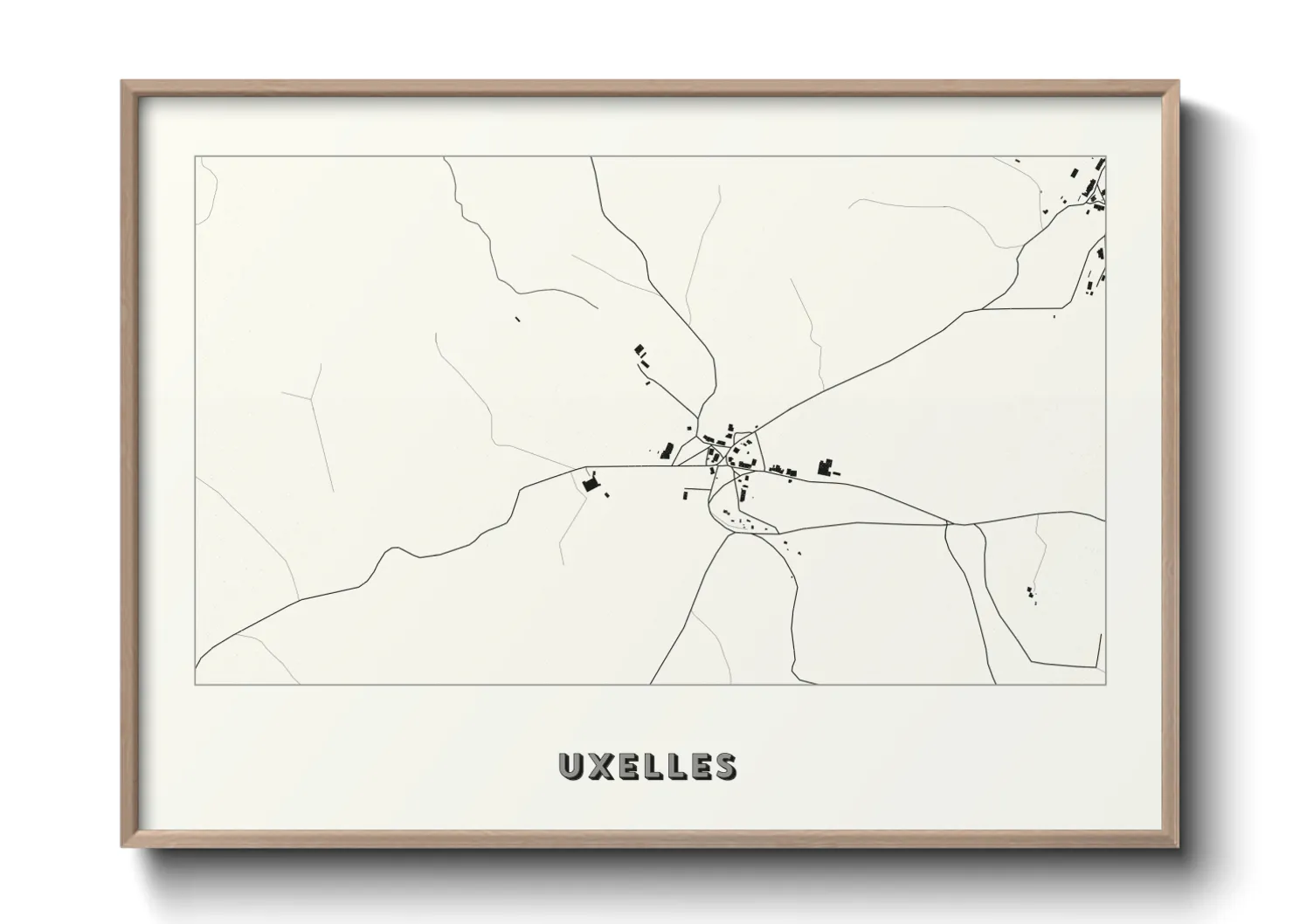 Une affiche de carte sur Uxelles