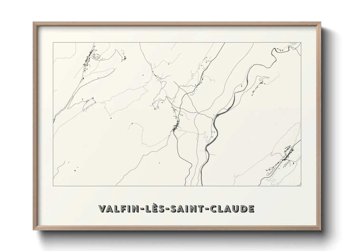 Une affiche de carte sur Valfin-lès-Saint-Claude