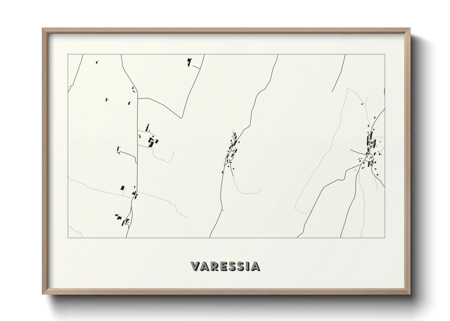 Une affiche de carte sur Varessia