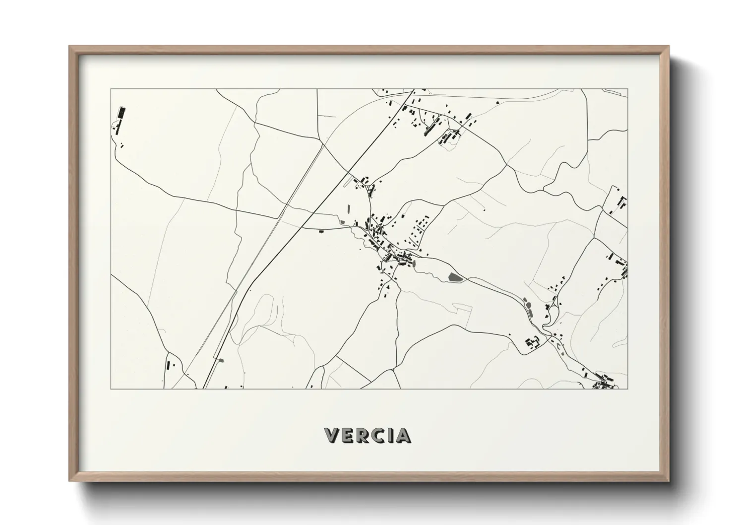 Une affiche de carte sur Vercia