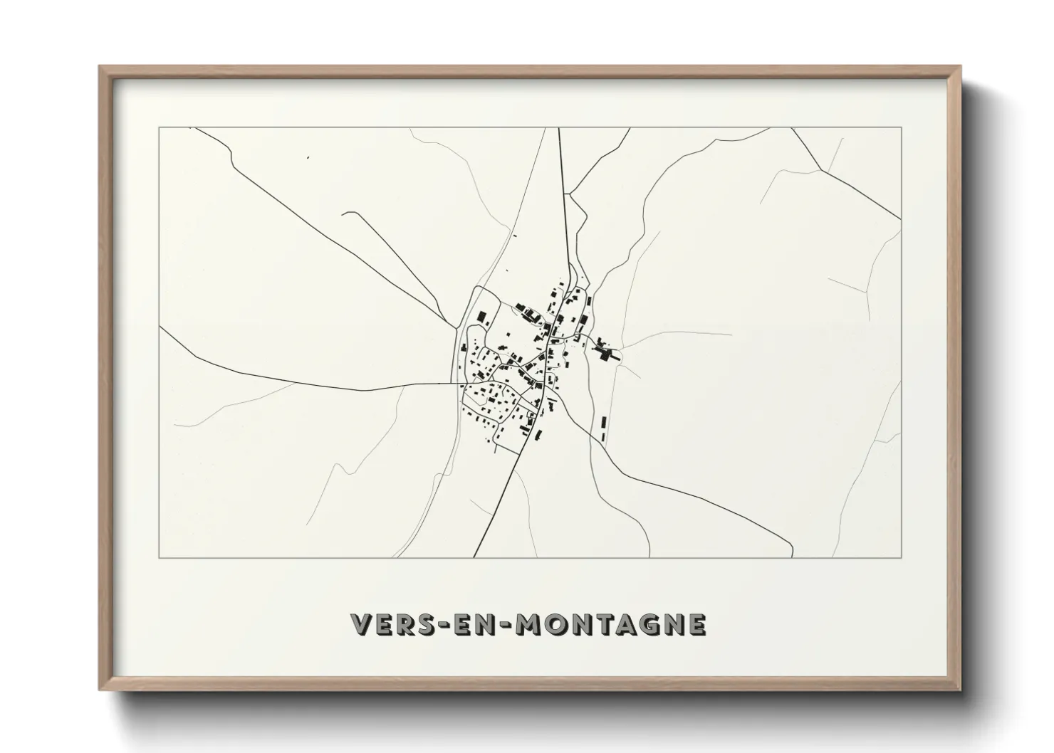 Une affiche de carte sur Vers-en-Montagne