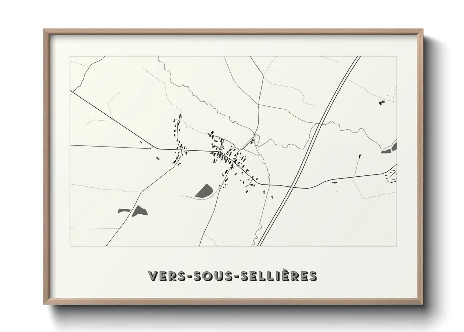 Une affiche de carte sur Vers-sous-Sellières