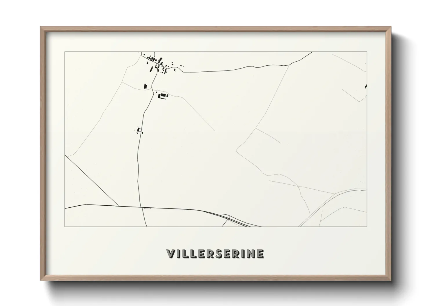 Une affiche de carte sur Villerserine