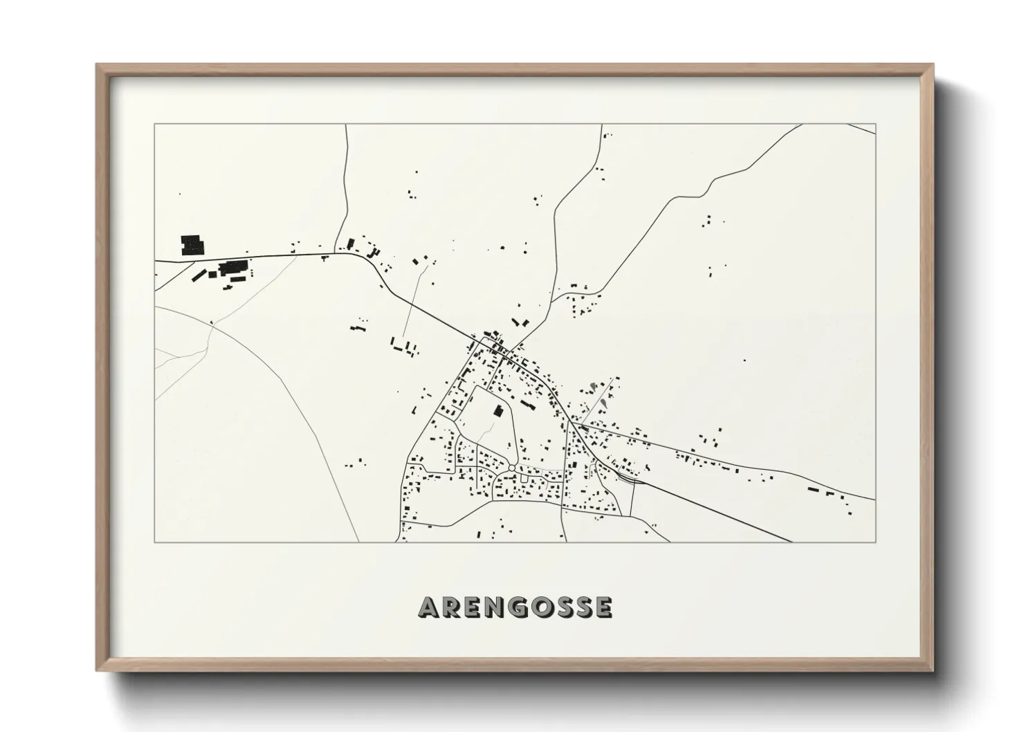 Une affiche de carte sur Arengosse