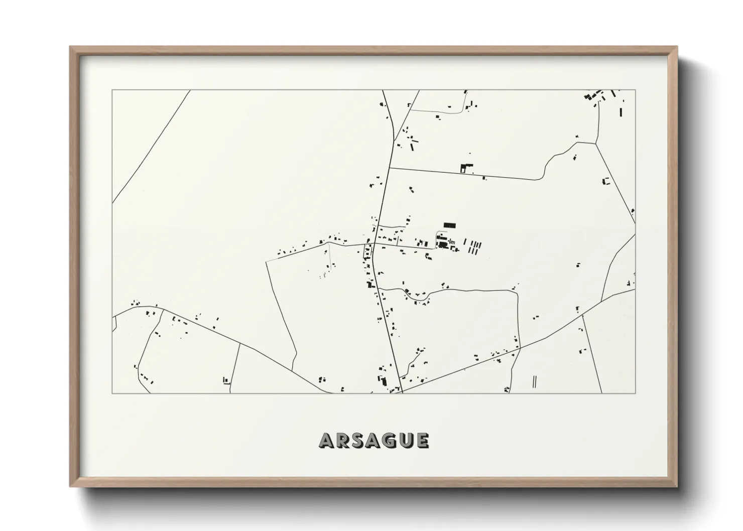 Une affiche de carte sur Arsague