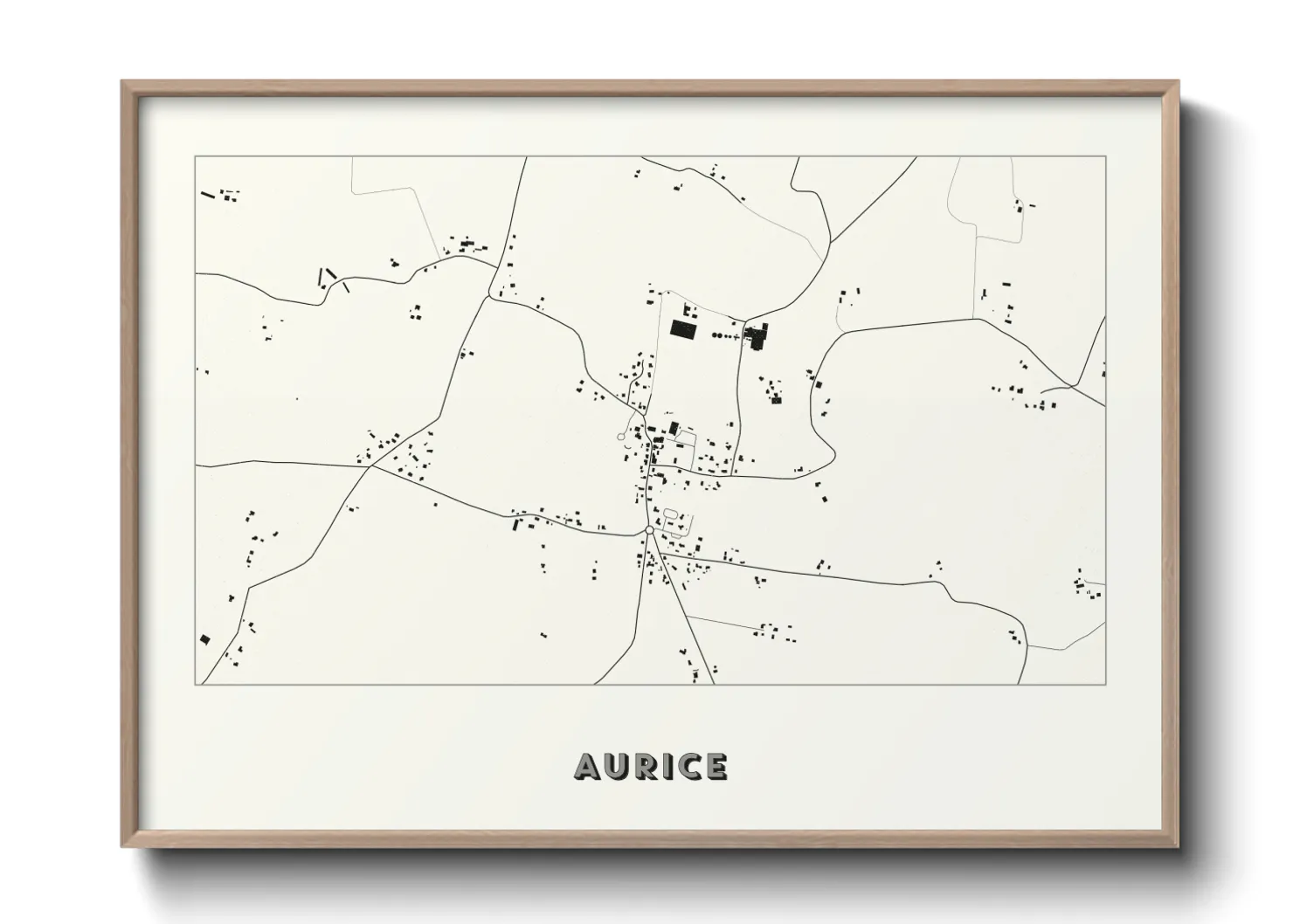 Une affiche de carte sur Aurice