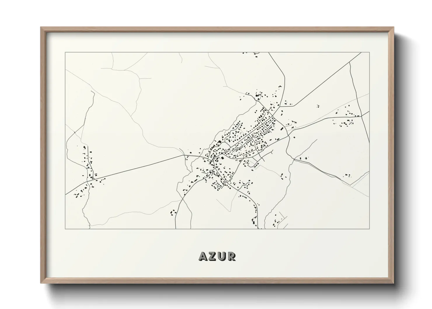 Une affiche de carte sur Azur