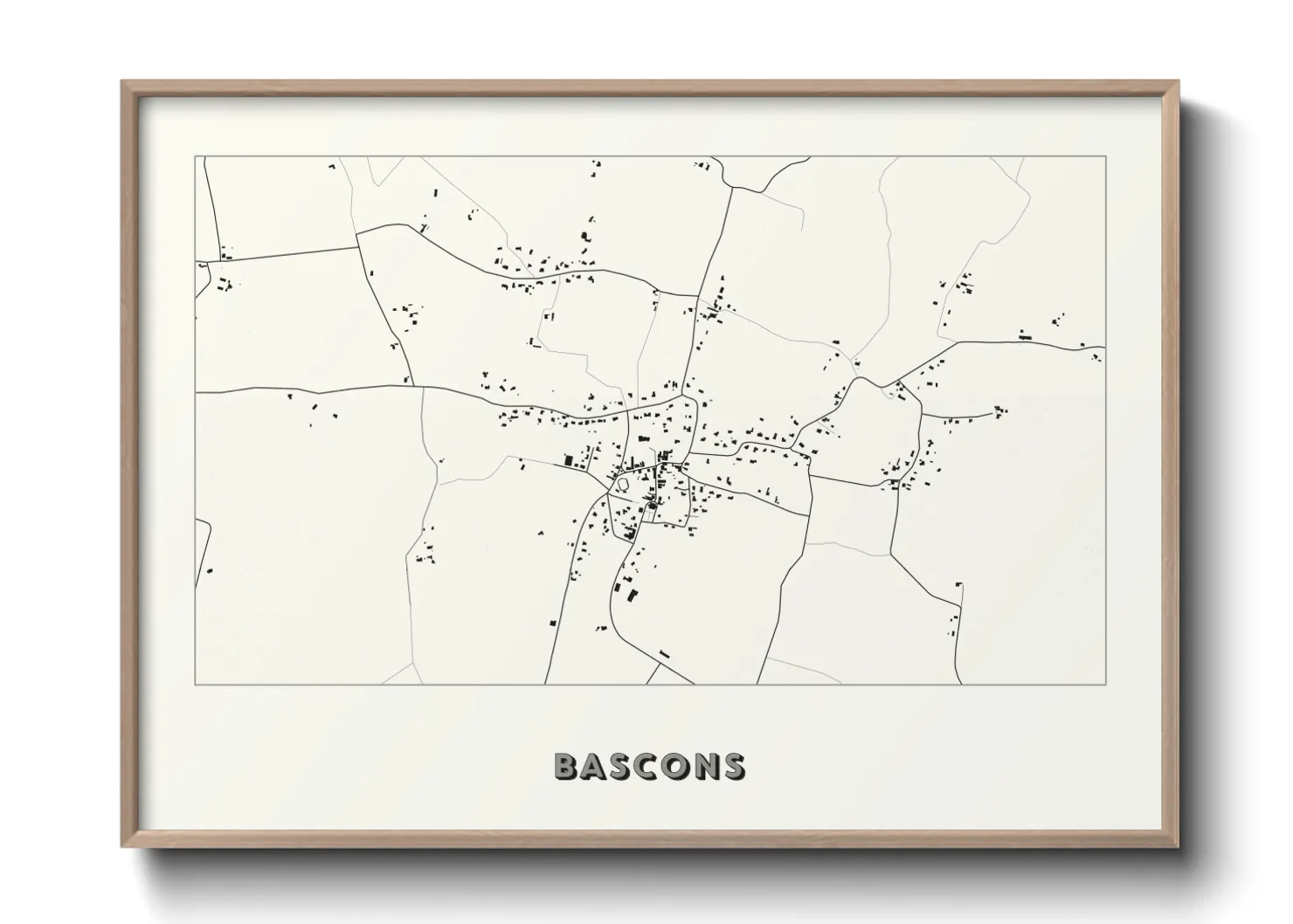 Une affiche de carte sur Bascons
