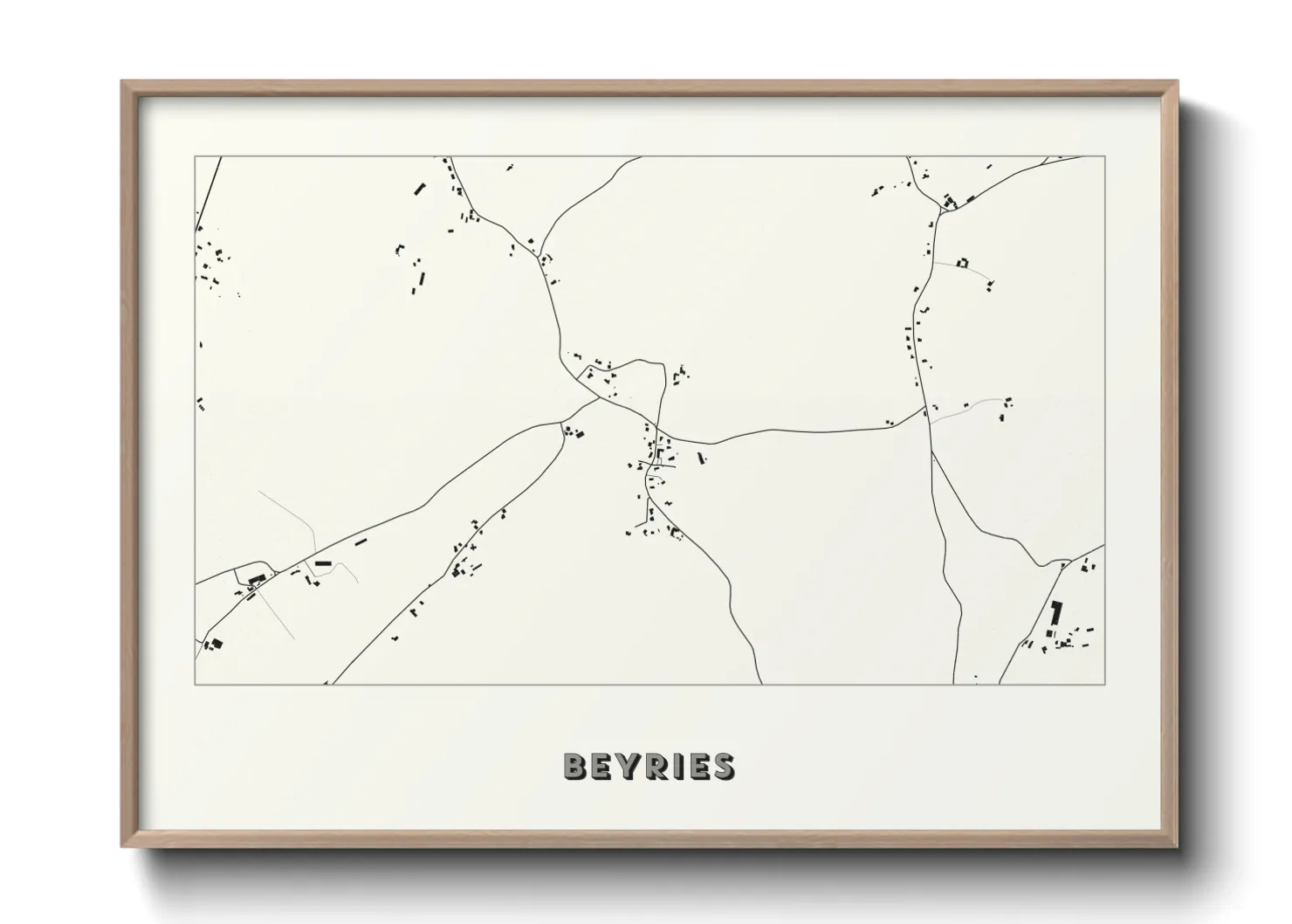 Une affiche de carte sur Beyries