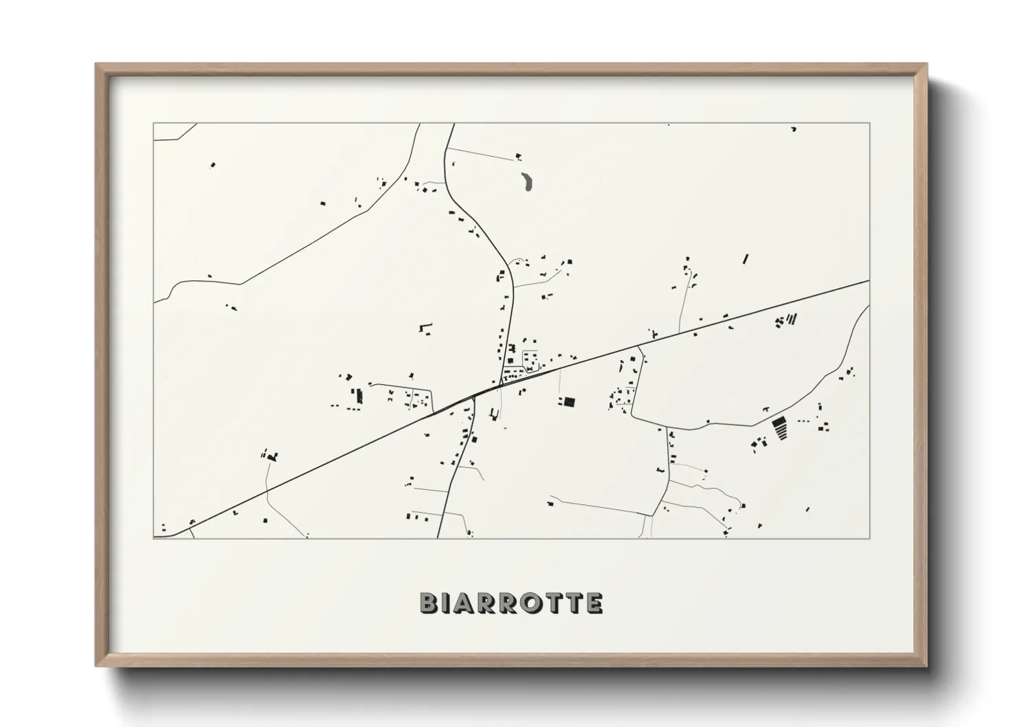 Une affiche de carte sur Biarrotte