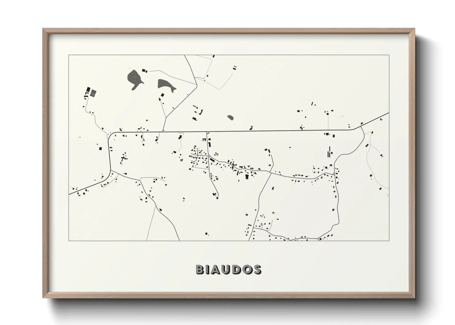 Une affiche de carte sur Biaudos