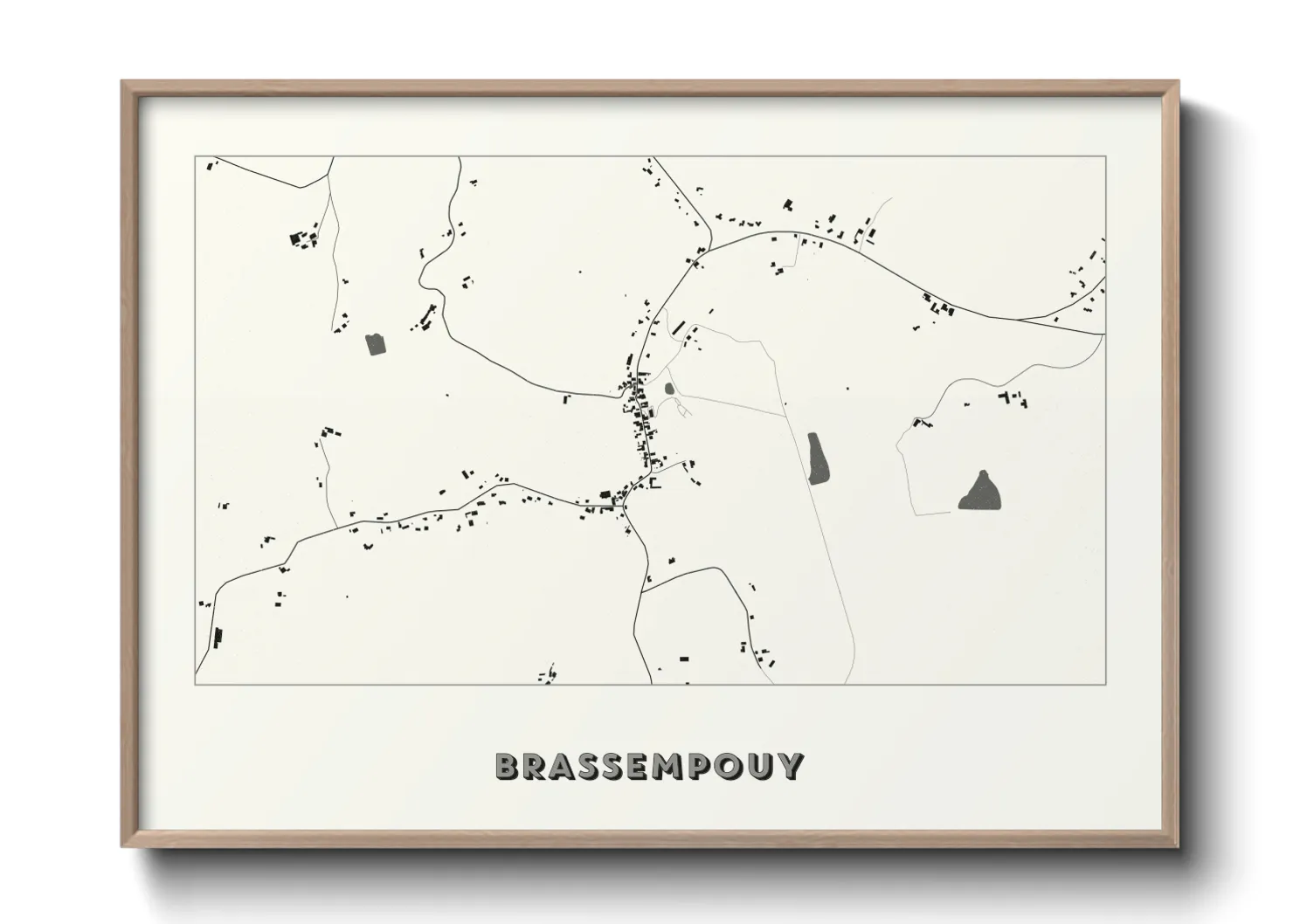 Une affiche de carte sur Brassempouy