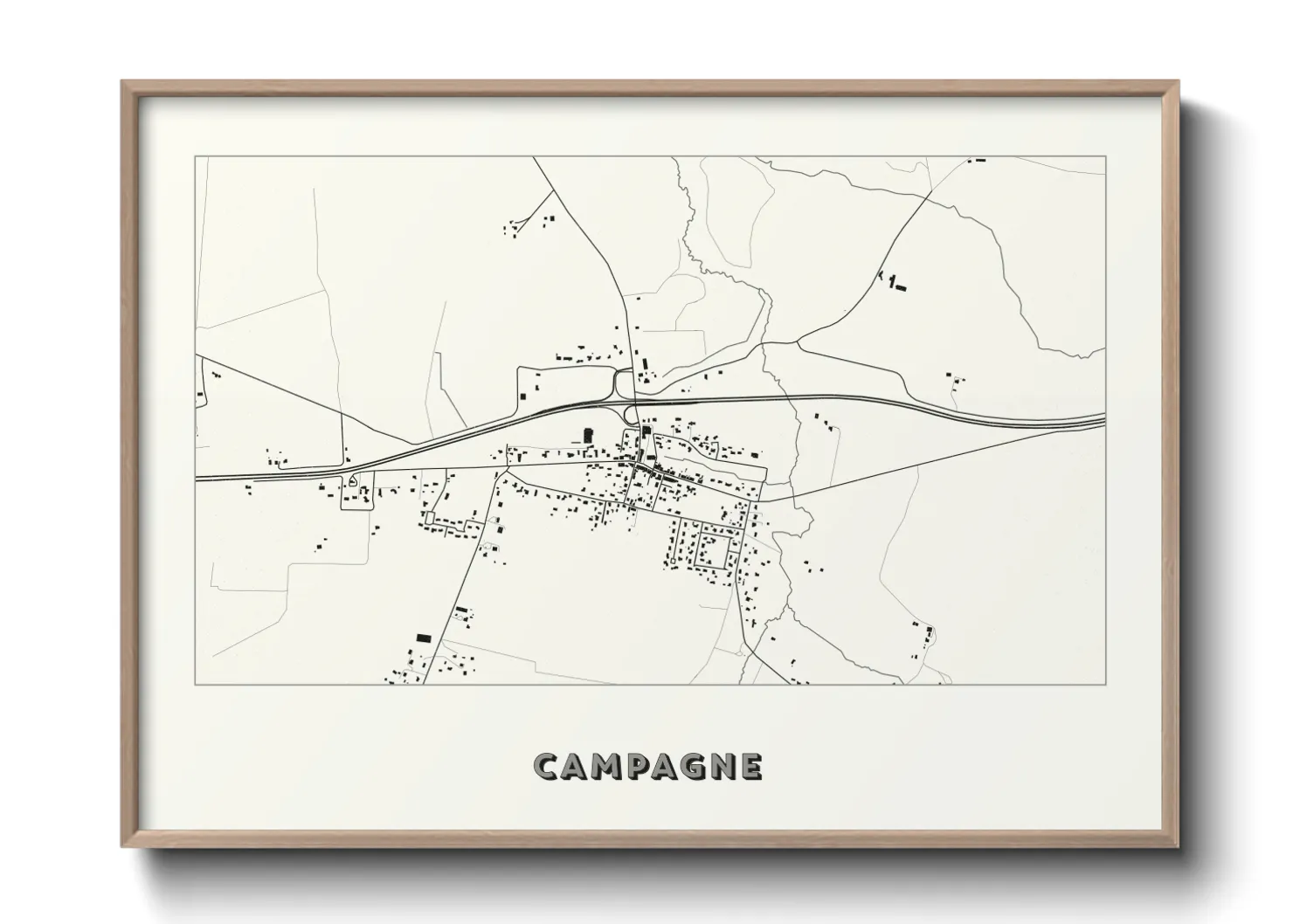 Une affiche de carte sur Campagne