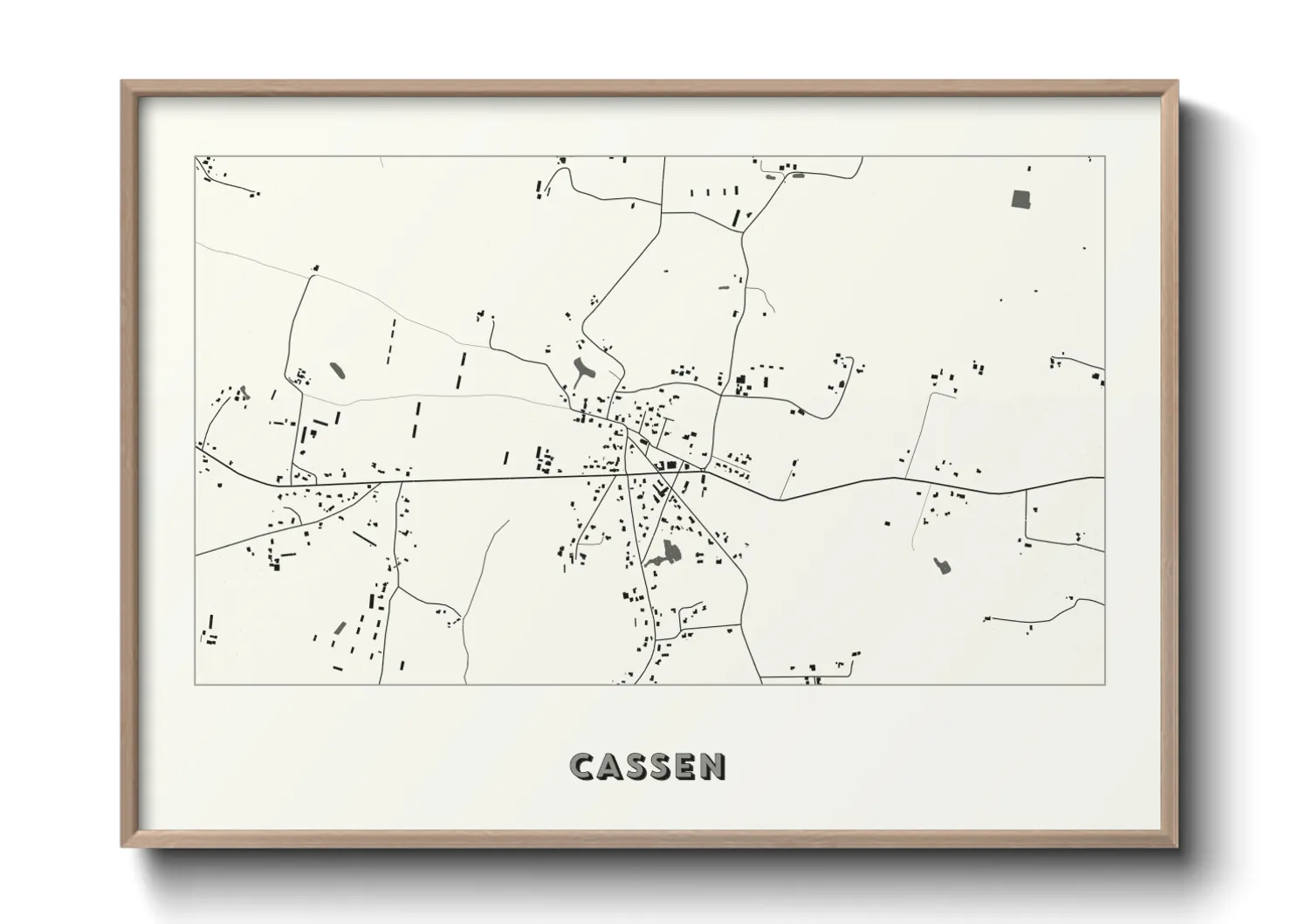 Une affiche de carte sur Cassen