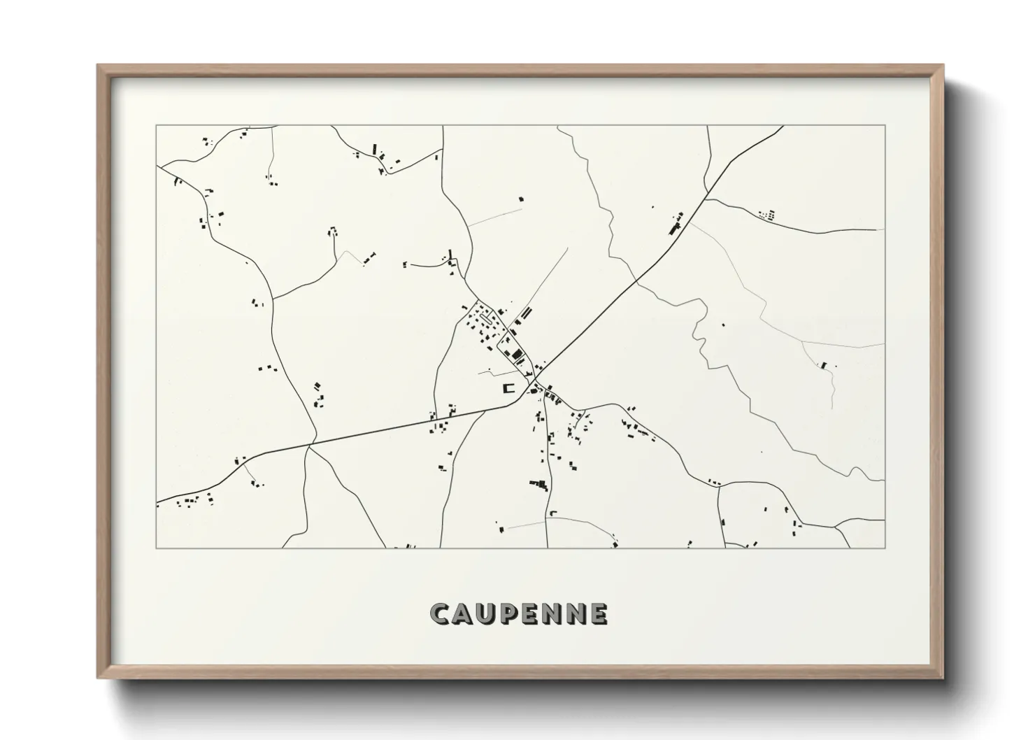 Une affiche de carte sur Caupenne