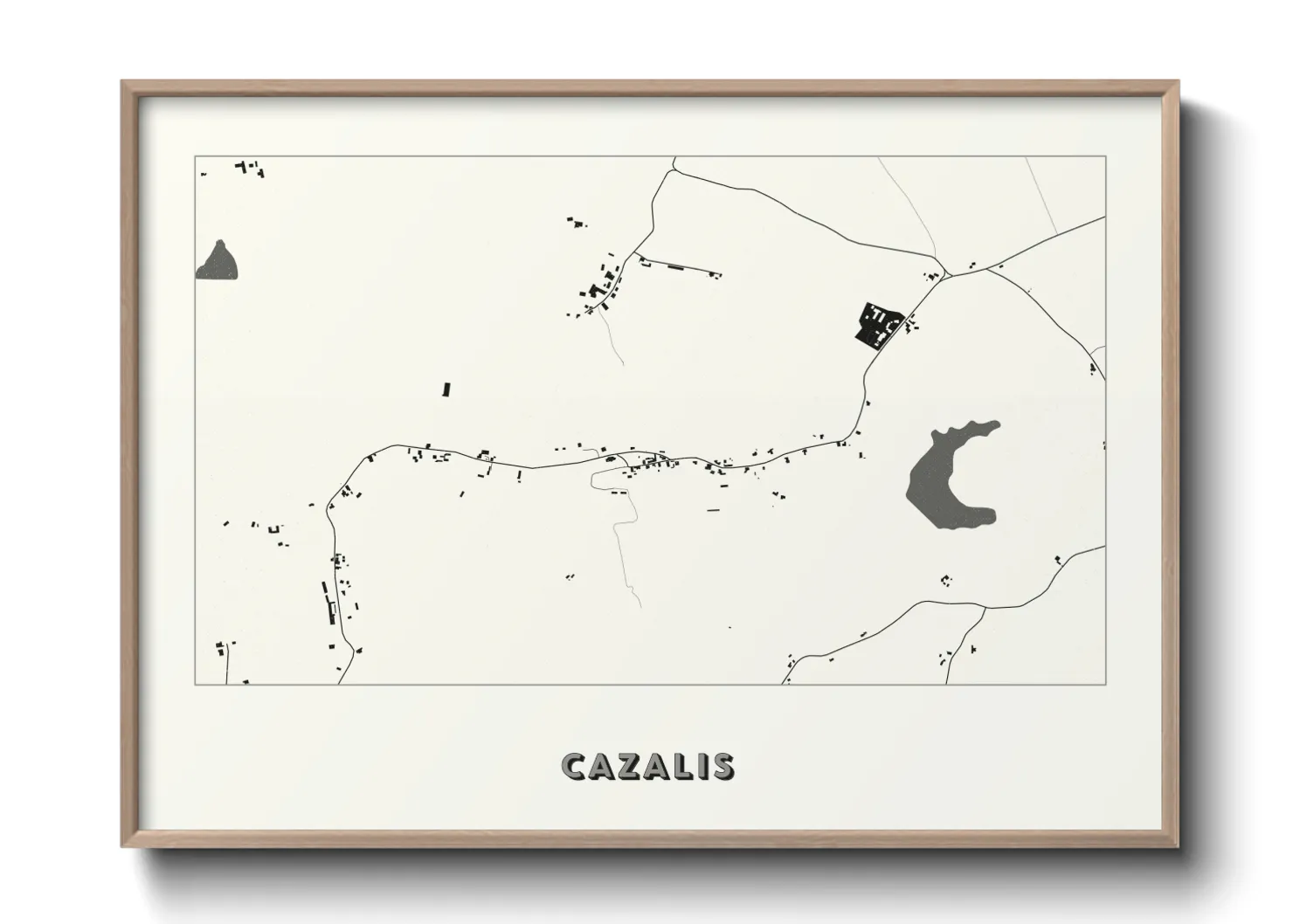 Une affiche de carte sur Cazalis