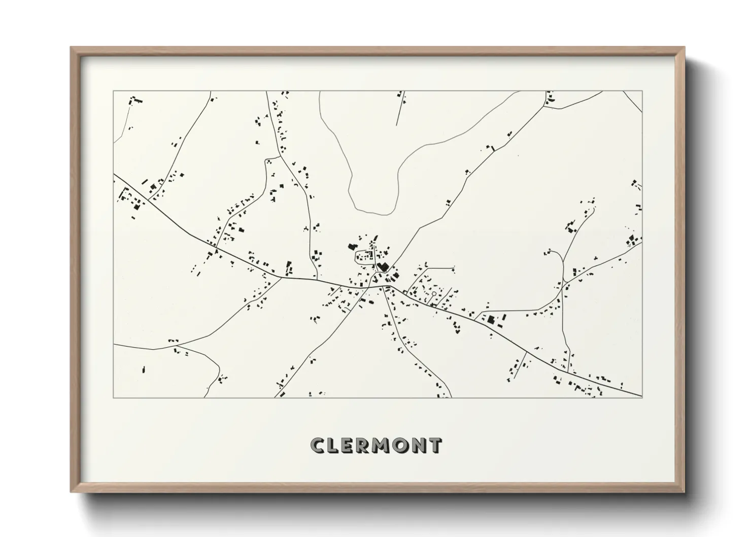 Une affiche de carte sur Clermont