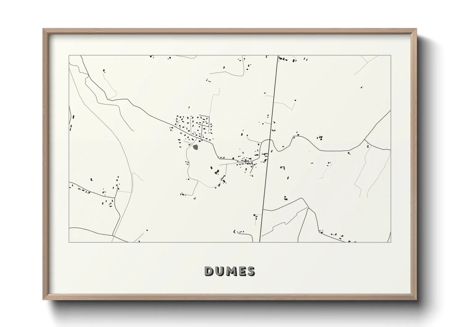 Une affiche de carte sur Dumes