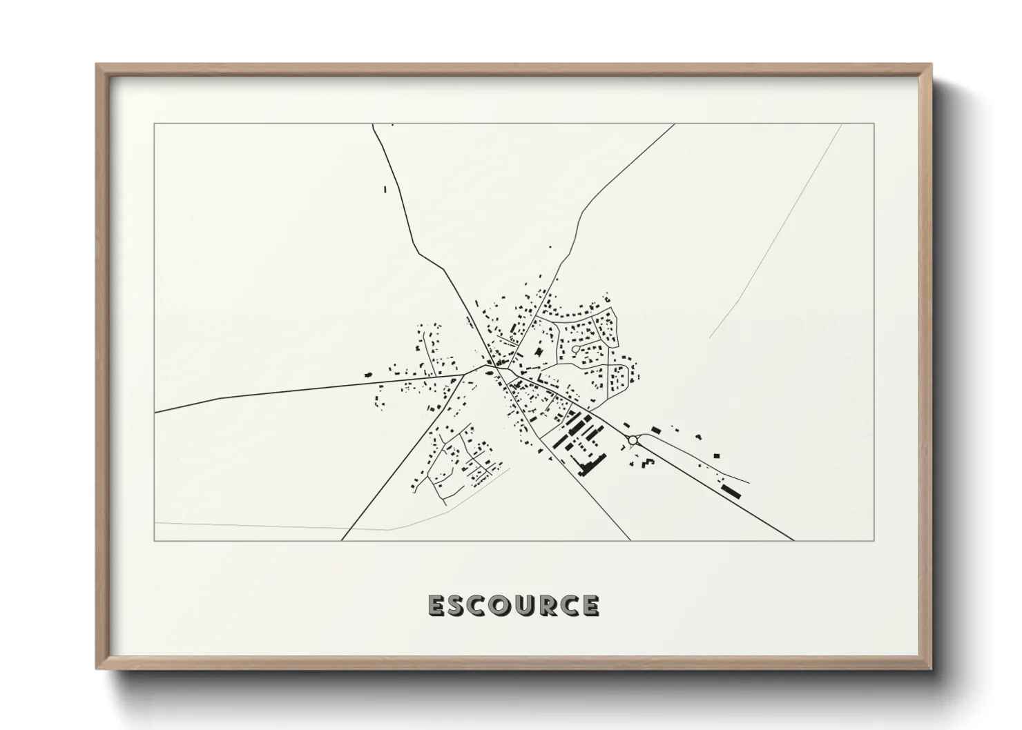Une affiche de carte sur Escource
