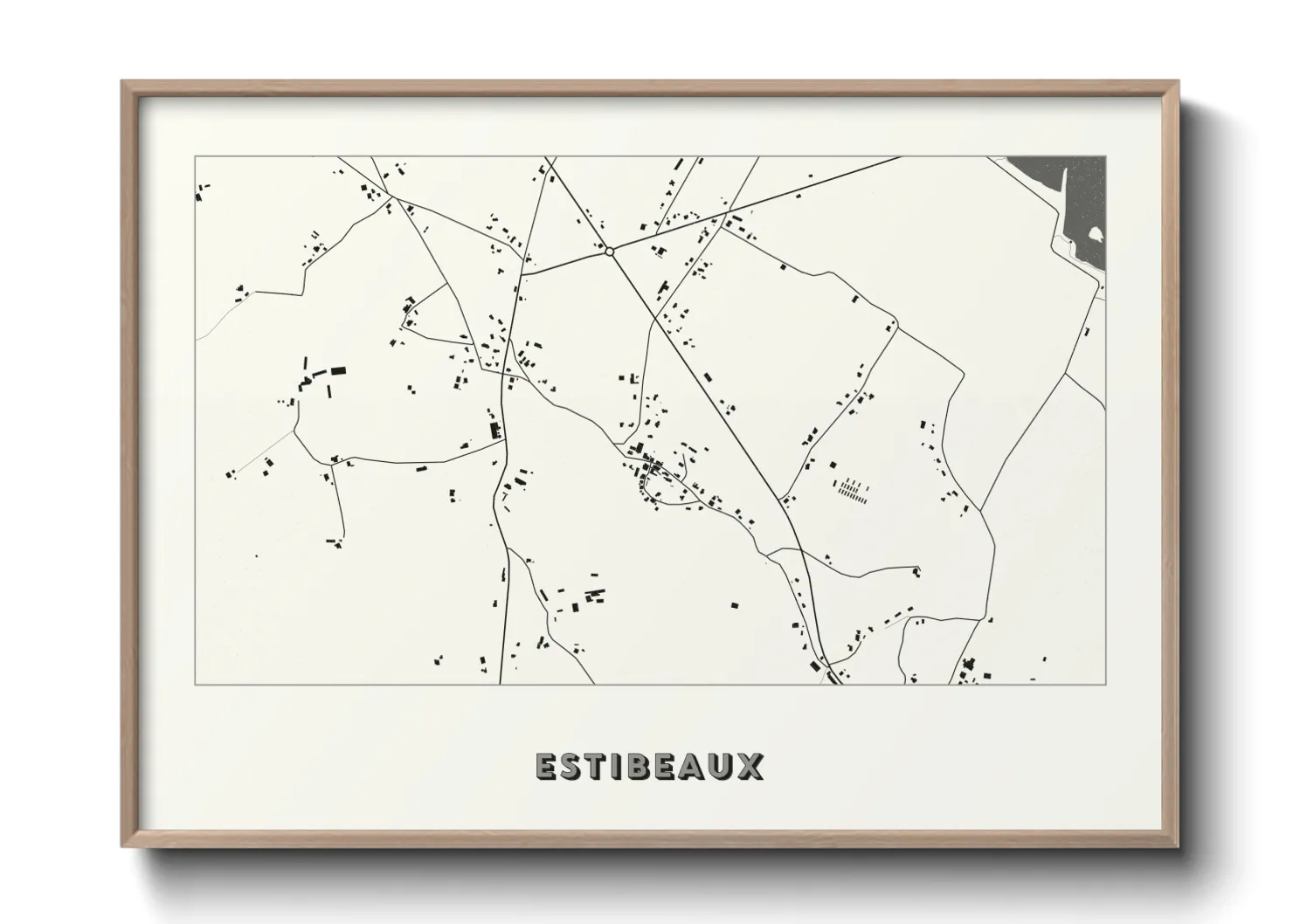 Une affiche de carte sur Estibeaux