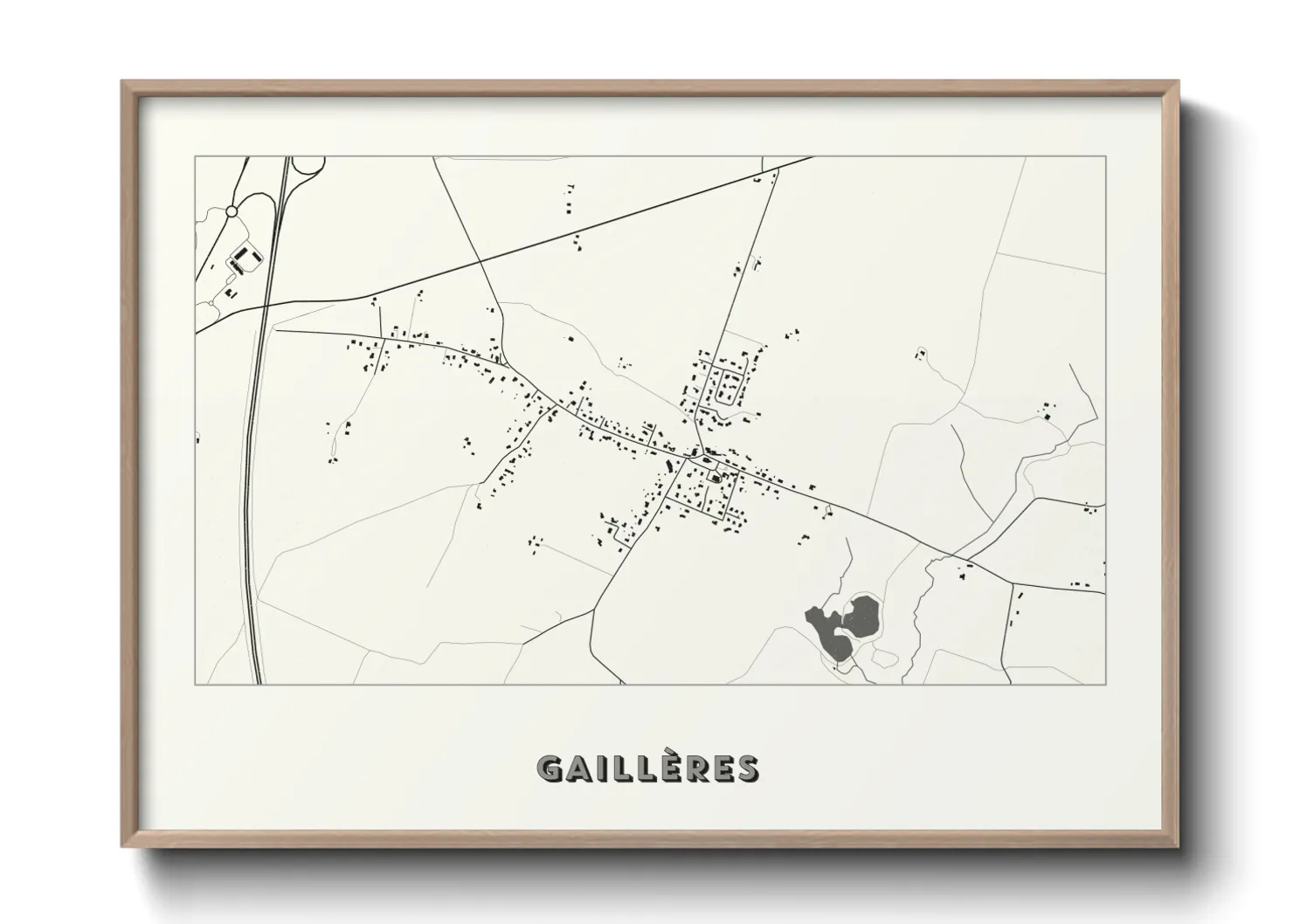 Une affiche de carte sur Gaillères