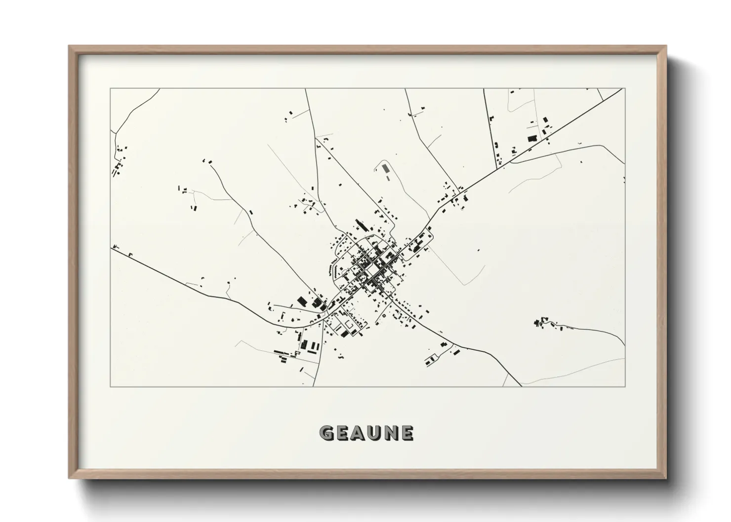 Une affiche de carte sur Geaune