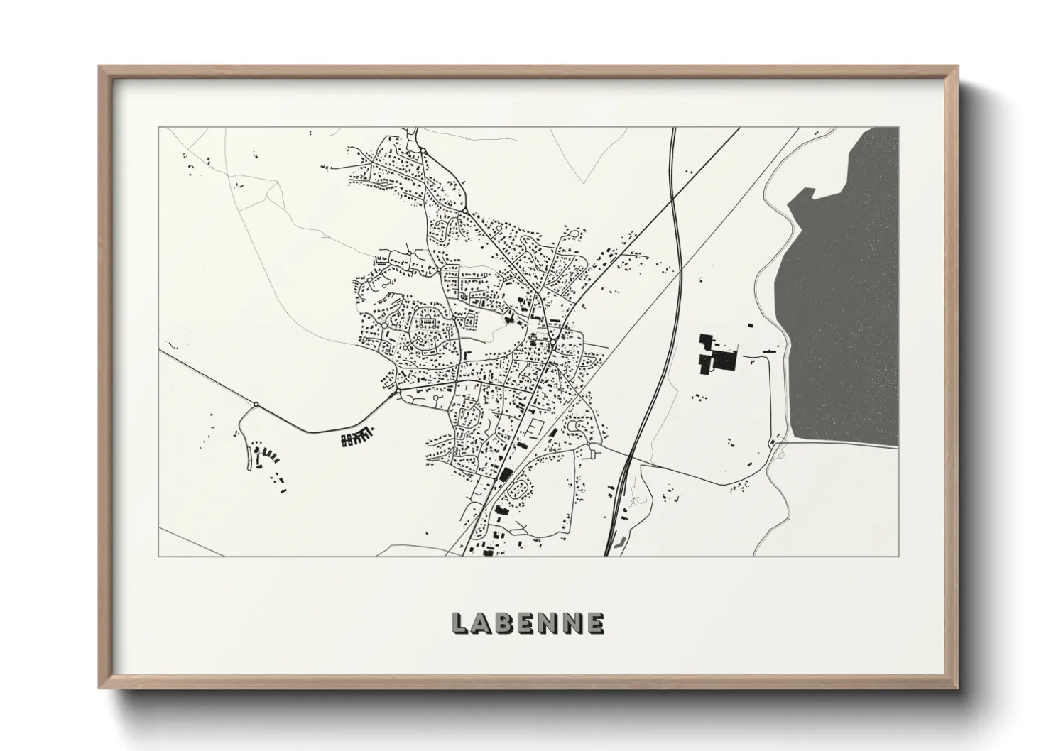 Une affiche de carte sur Labenne