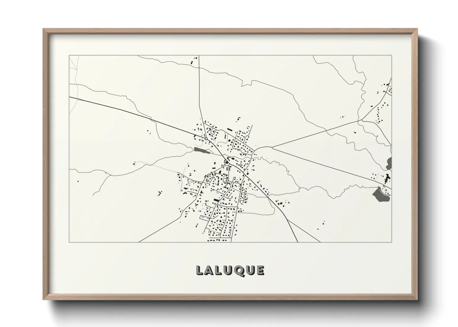 Une affiche de carte sur Laluque