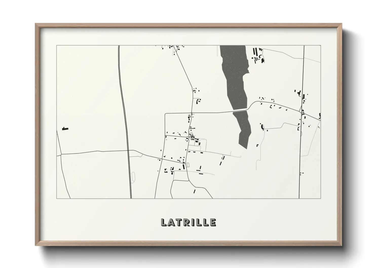 Une affiche de carte sur Latrille