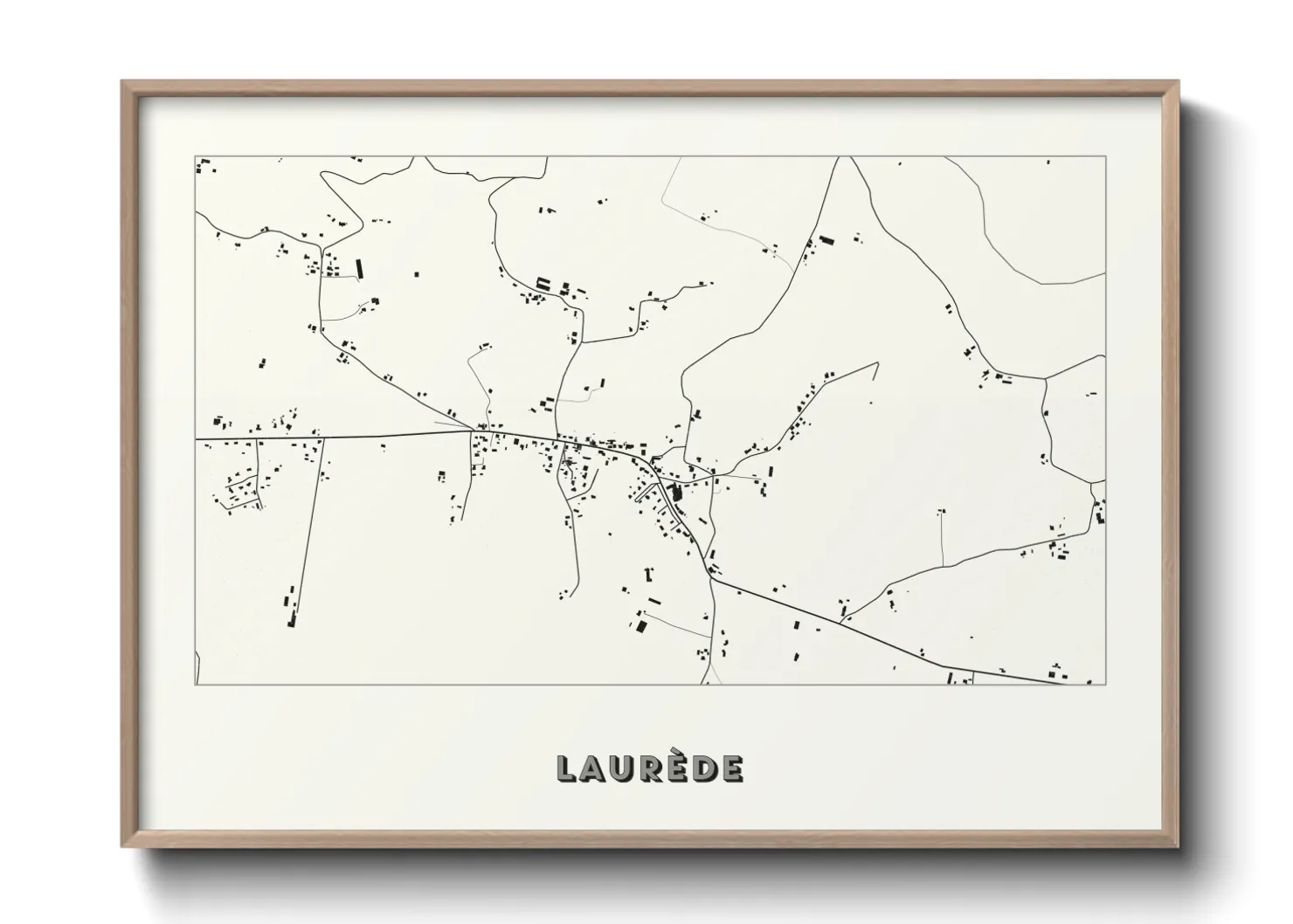 Une affiche de carte sur Laurède