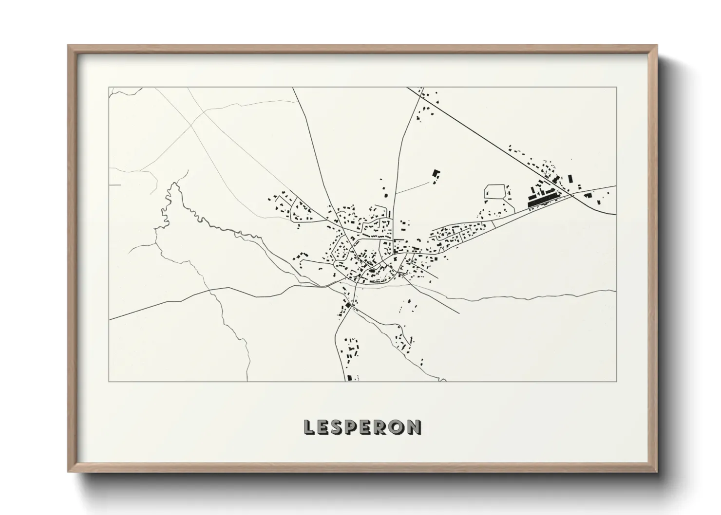 Une affiche de carte sur Lesperon