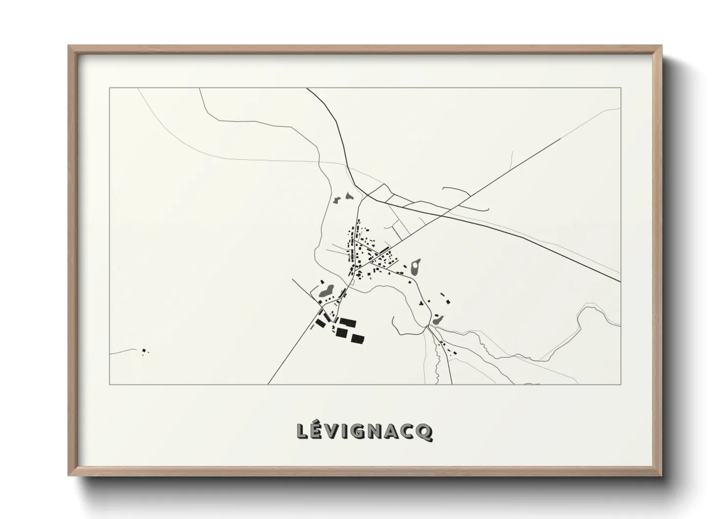 Une affiche de carte sur Lévignacq