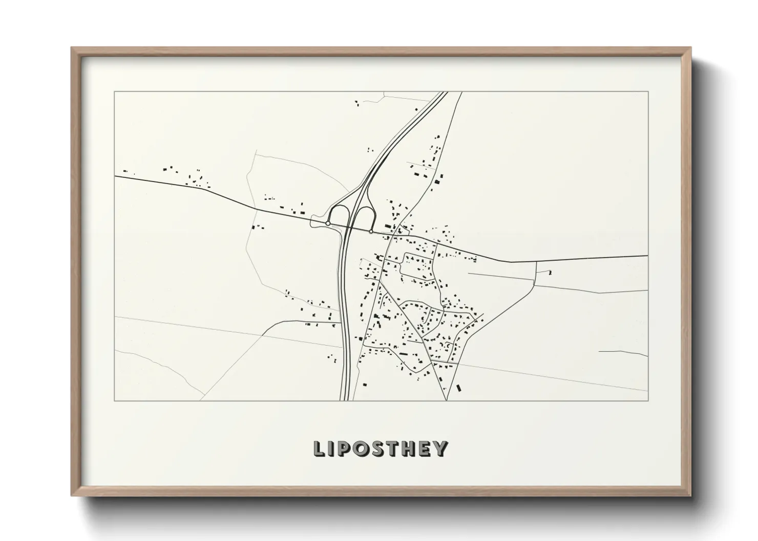 Une affiche de carte sur Liposthey