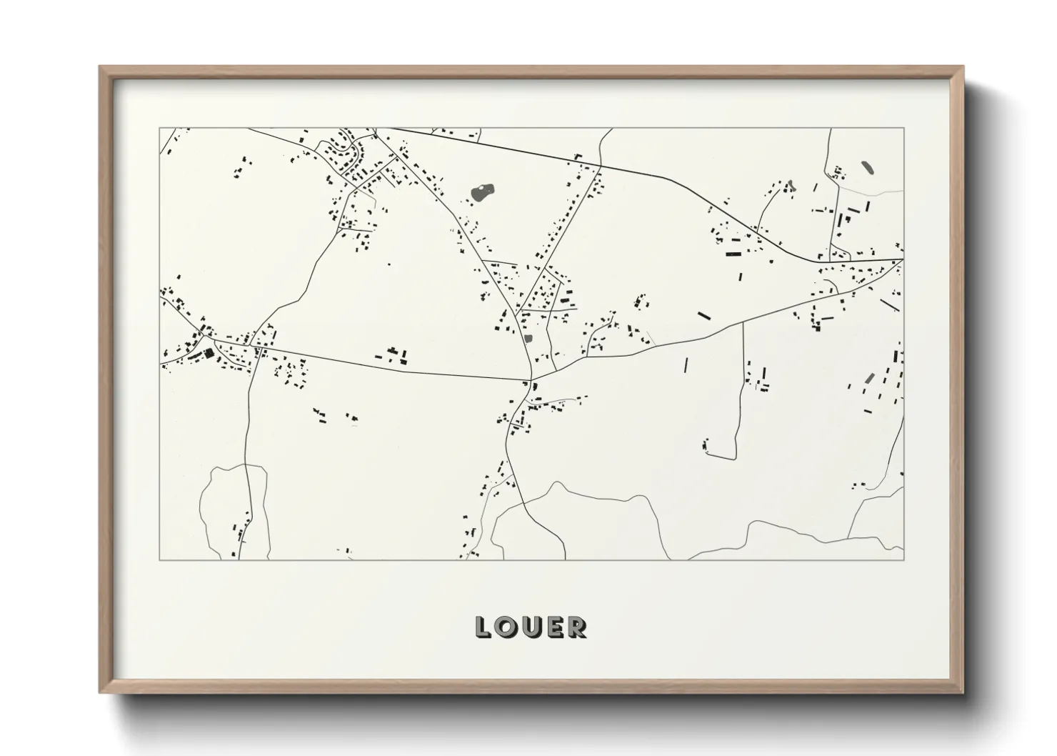 Une affiche de carte sur Louer