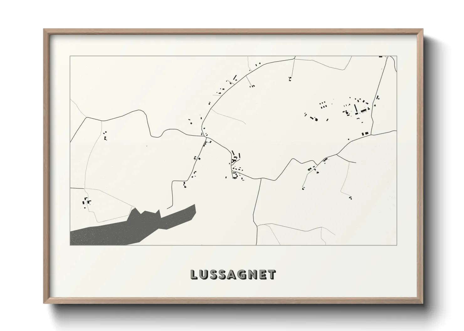 Une affiche de carte sur Lussagnet