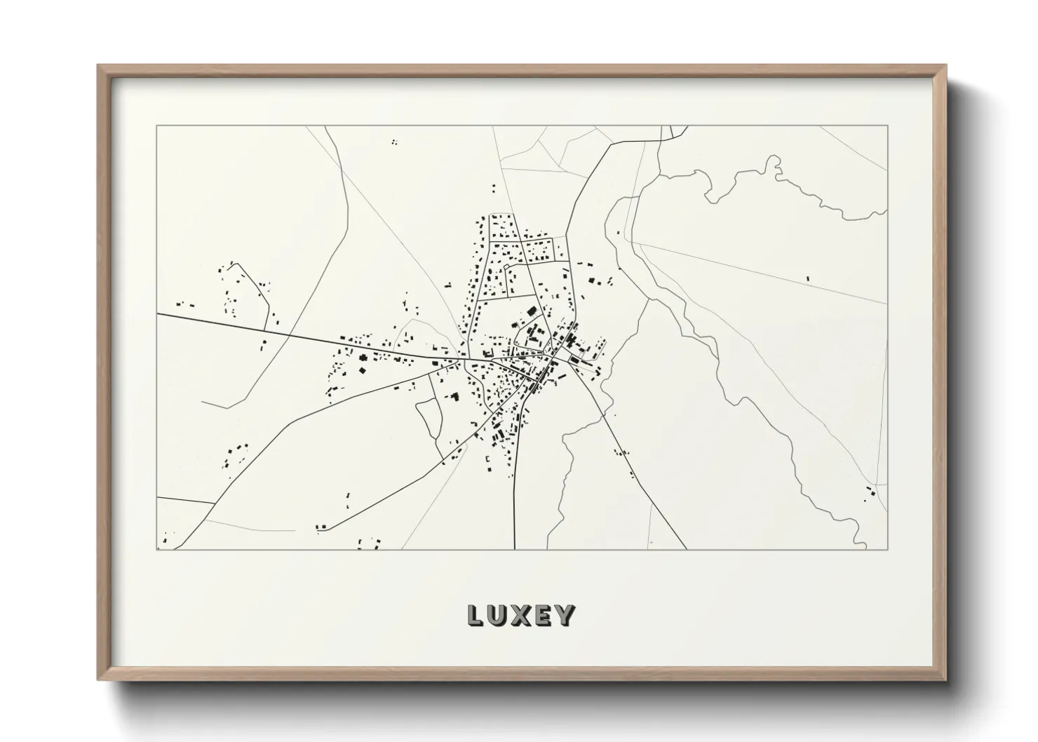 Une affiche de carte sur Luxey