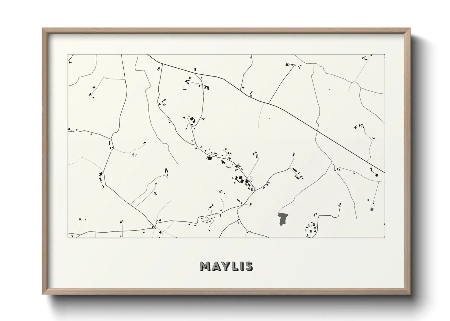 Une affiche de carte sur Maylis
