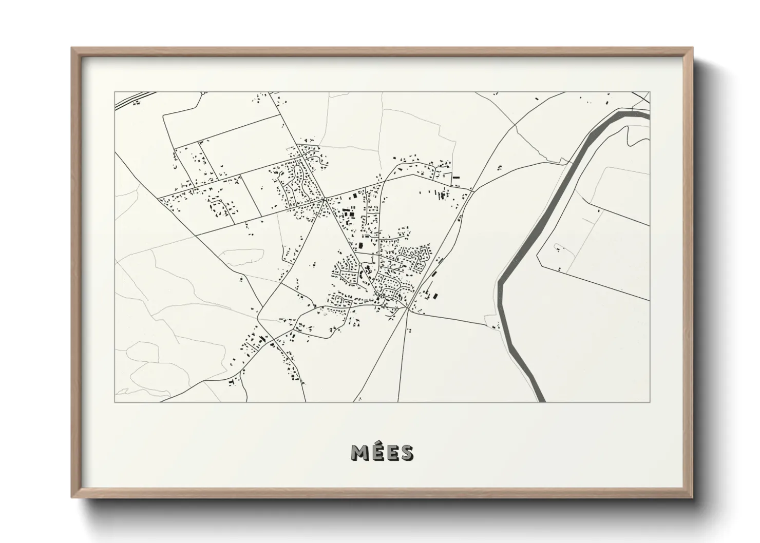 Une affiche de carte sur Mées