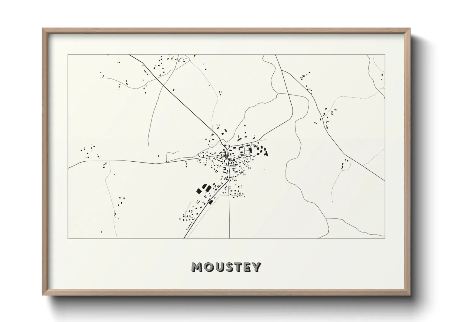 Une affiche de carte sur Moustey