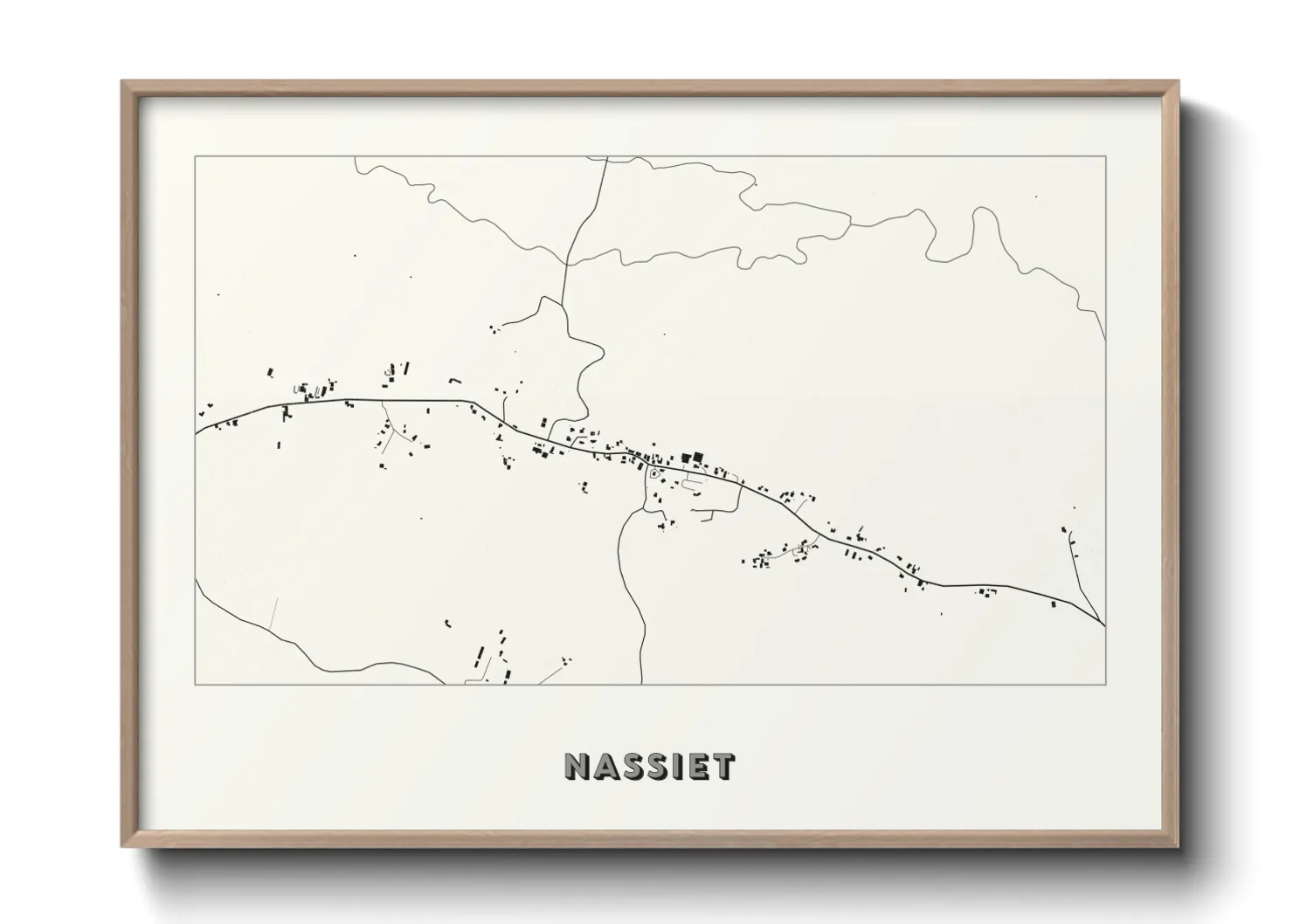 Une affiche de carte sur Nassiet
