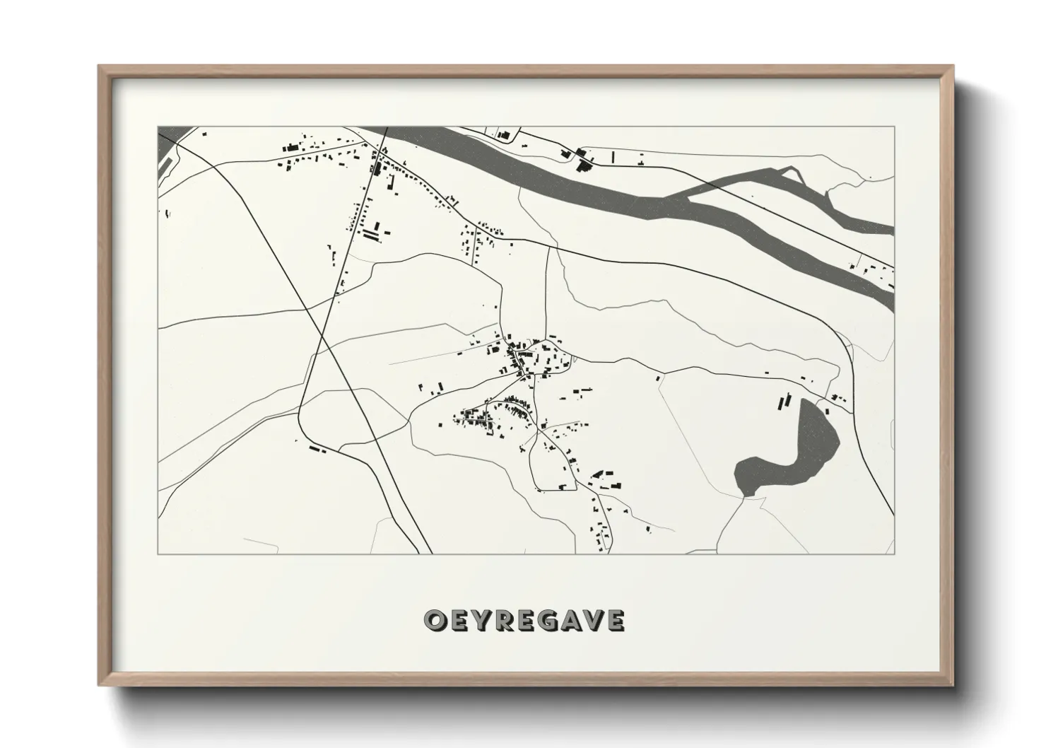 Une affiche de carte sur Oeyregave