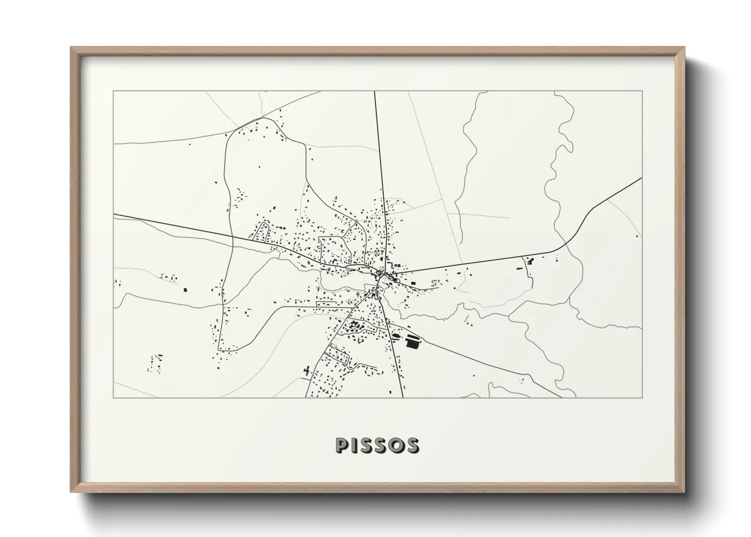 Une affiche de carte sur Pissos