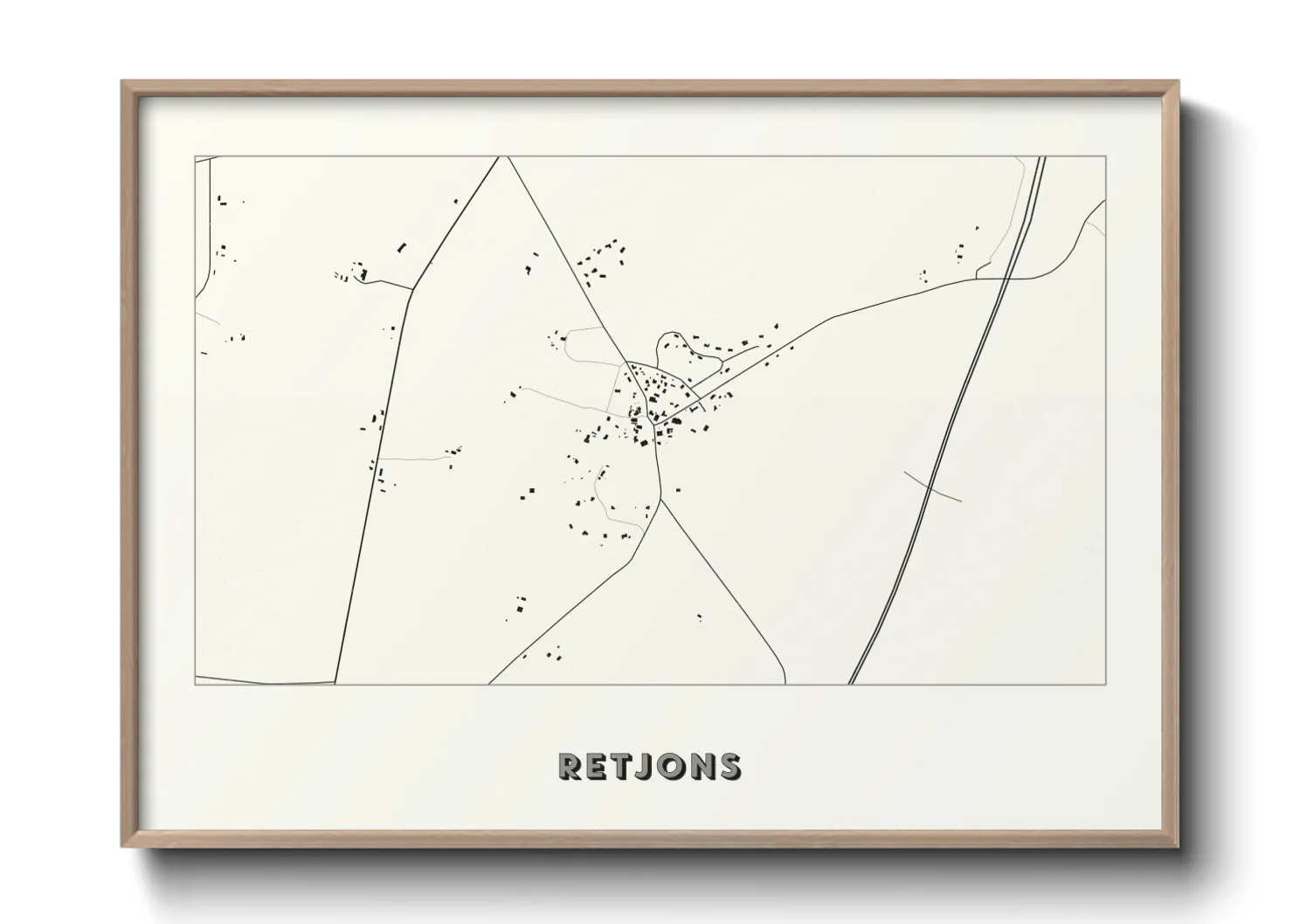 Une affiche de carte sur Retjons