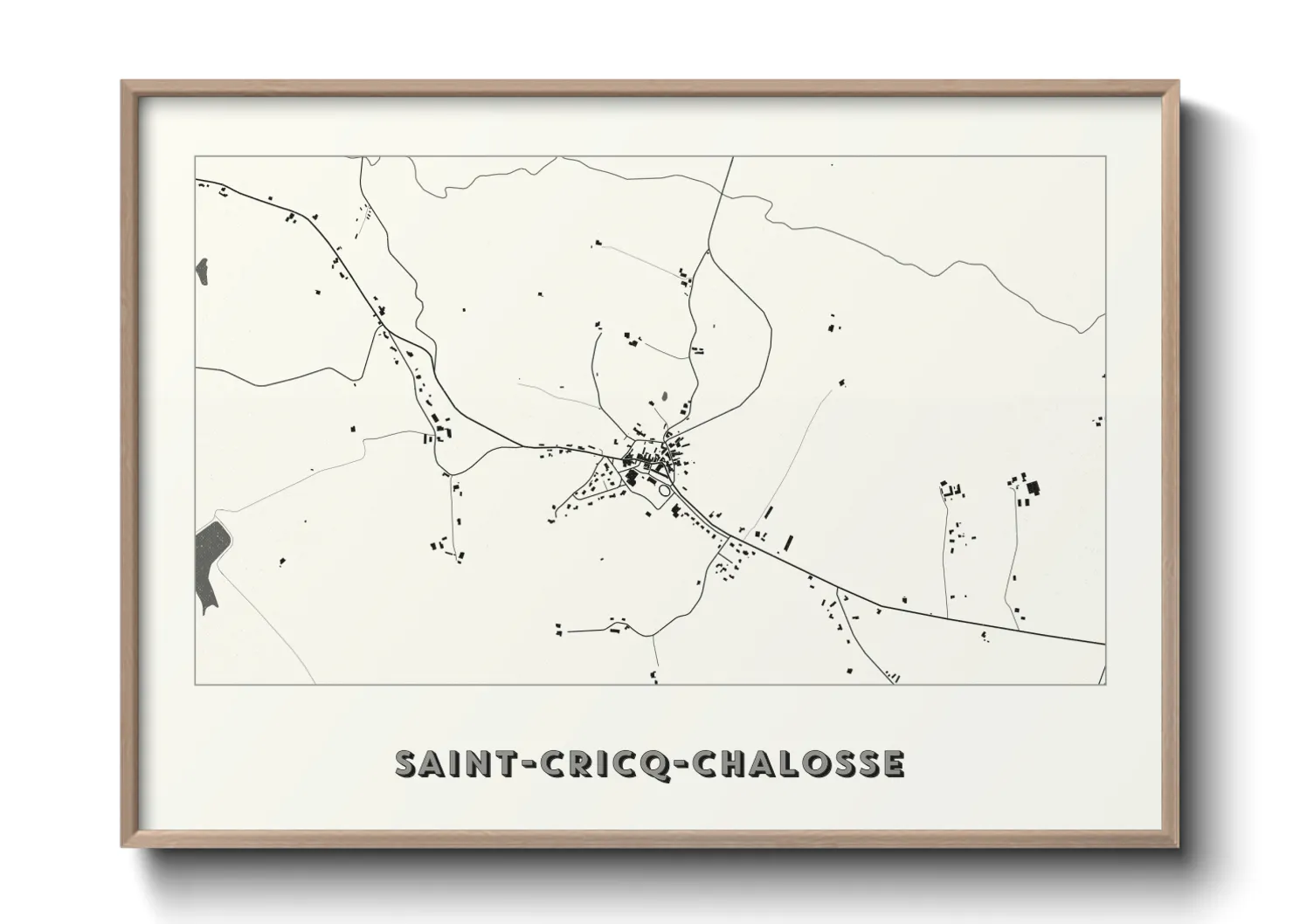 Une affiche de carte sur Saint-Cricq-Chalosse