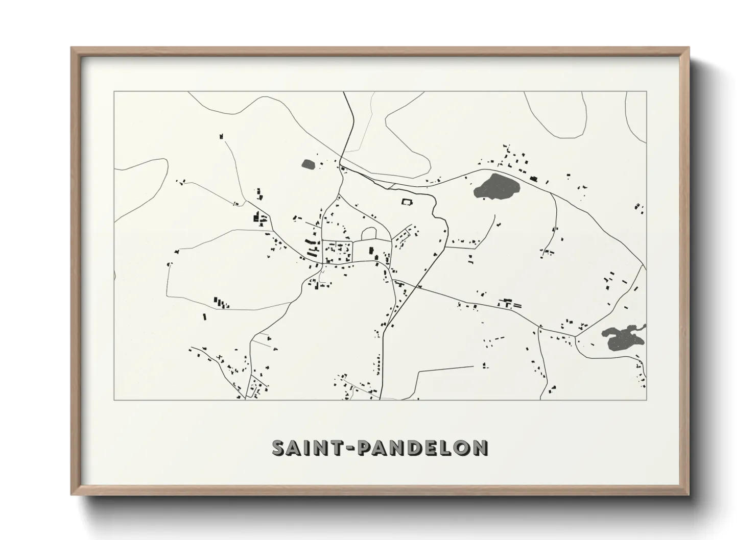 Une affiche de carte sur Saint-Pandelon